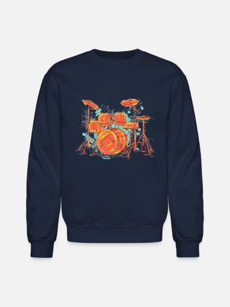 Percussion Drums - Unisex Crewneck Sweatshirt - navy