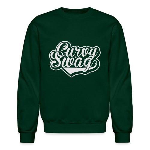 Curvy Swag Reversed Out Design - Unisex Crewneck Sweatshirt