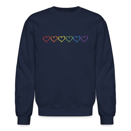 Pride Hearts Outline - Unisex Crewneck Sweatshirt