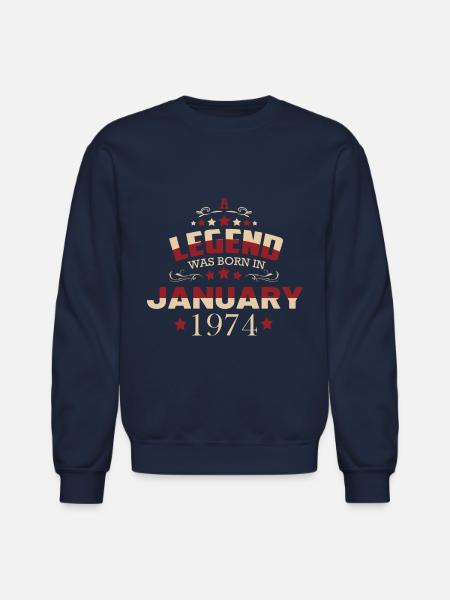 January 1974 birthday - Unisex Crewneck Sweatshirt - navy