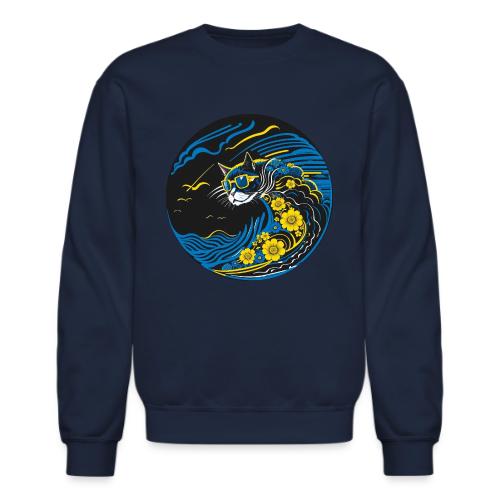 Wavecat Wave - Unisex Crewneck Sweatshirt