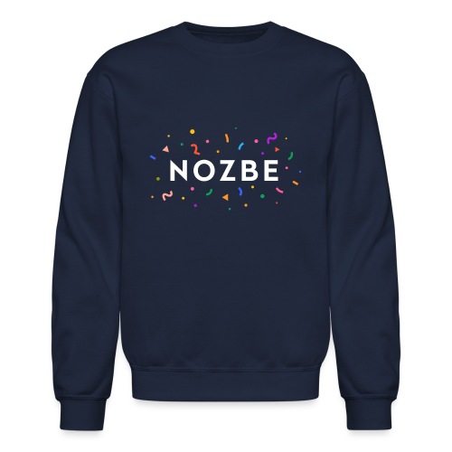 Confetti Nozbe logo in white - Unisex Crewneck Sweatshirt