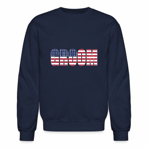 Groom US Flag - Unisex Crewneck Sweatshirt