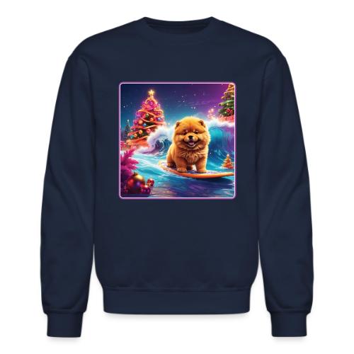 Chow Christmas Surf - Unisex Crewneck Sweatshirt