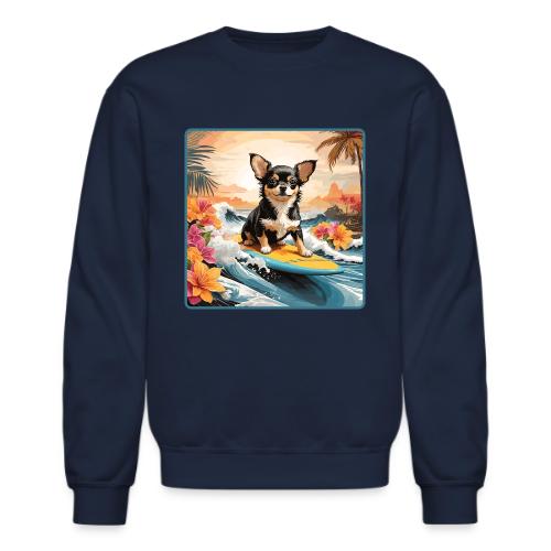 Surfing Chihuahua - Unisex Crewneck Sweatshirt