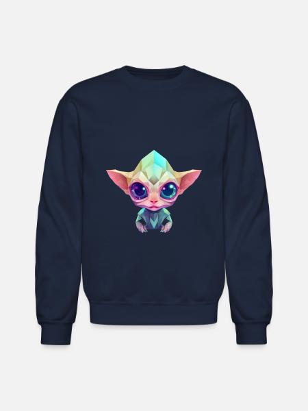 Polygon Alien - Unisex Crewneck Sweatshirt - navy
