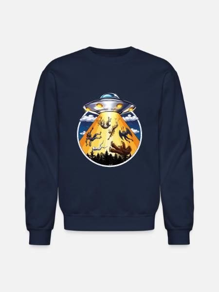 Cryptids Alien Abduction - Unisex Crewneck Sweatshirt - navy