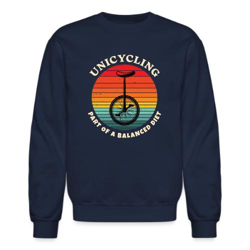 Unicycling Part of A Balanced Diet - Unisex Crewneck Sweatshirt