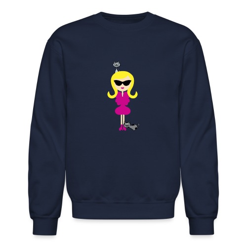 A Blonde Cutie and Her Lovely Cats - Unisex Crewneck Sweatshirt