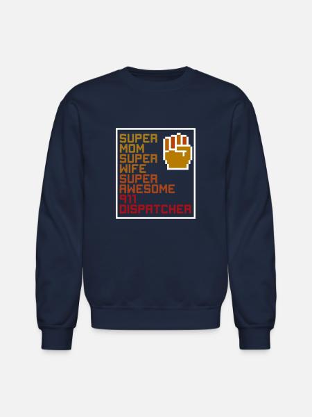 911 Dispatcher Mom - Unisex Crewneck Sweatshirt - navy