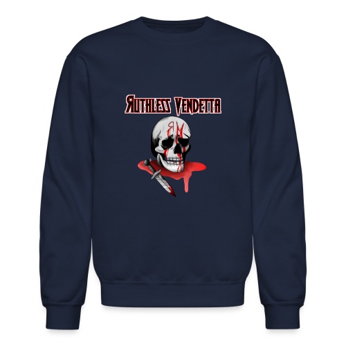 skull with ruthless vendetta - Unisex Crewneck Sweatshirt