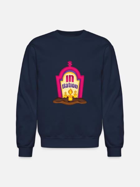 Halloween inflation grave - Unisex Crewneck Sweatshirt - navy