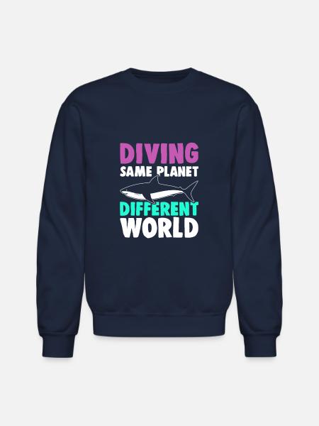 Diving Quote - Unisex Crewneck Sweatshirt - navy