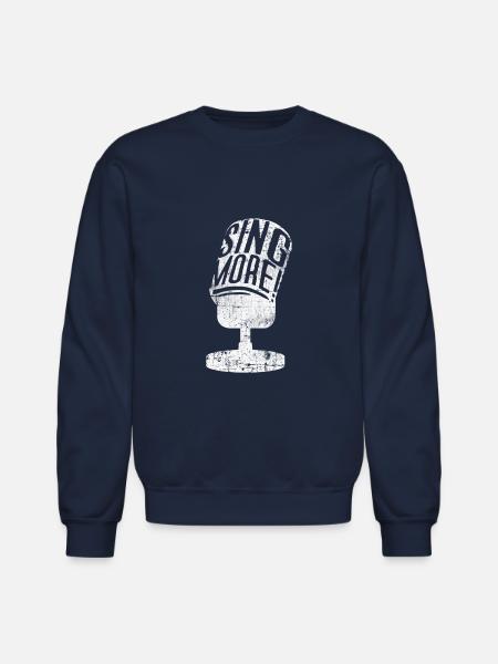 Singer Singing Microphone - Unisex Crewneck Sweatshirt - navy