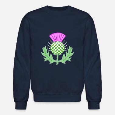 Scottish Tartan Thistle Emblem Design Print Zip Hoodie