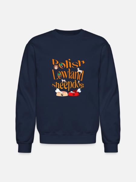 Polish lowland sheepdog - Unisex Crewneck Sweatshirt - navy