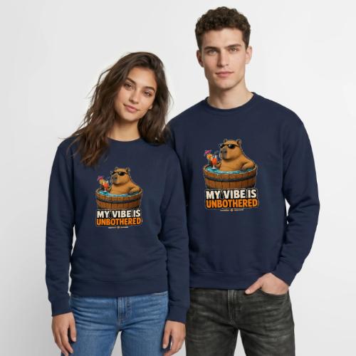 Unbothered Beaver in Wooden Tub - Unisex Crewneck Sweatshirt