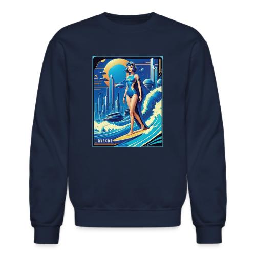 Art Deco City Surfer - Unisex Crewneck Sweatshirt