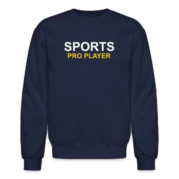 Sport Pro Player Elite Athlete Choice - Unisex Crewneck Sweatshirt - navy - Front - AI Model Female 172 light (172cm) & AI Model Male 185 light (185cm)