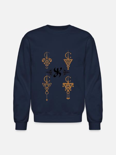AMAZIGH T-SHORTS - Unisex Crewneck Sweatshirt - navy