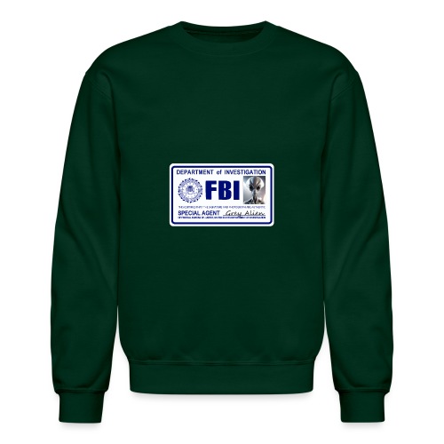 Alien FBI Credentials - Unisex Crewneck Sweatshirt
