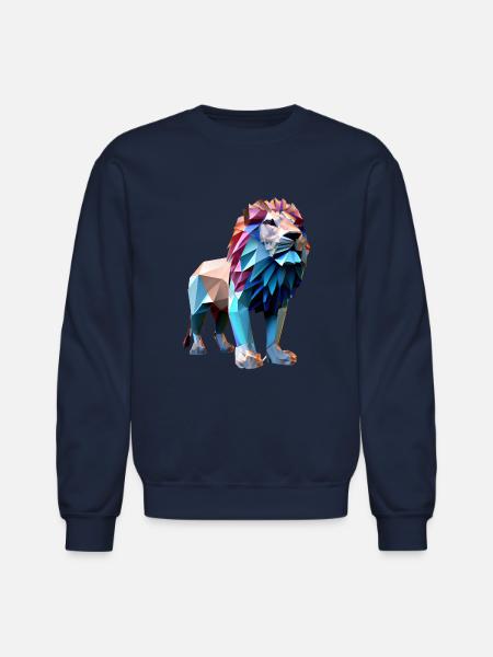 Polygon lions - Unisex Crewneck Sweatshirt - navy