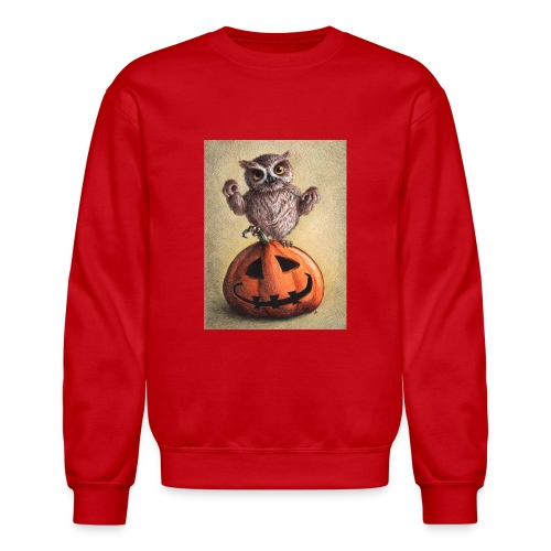 Funny Halloween Owl - Unisex Crewneck Sweatshirt