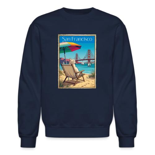 San Francisco Beach Cat - Unisex Crewneck Sweatshirt