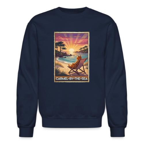 Beach Cat At Carmel-By-The-Sea - Unisex Crewneck Sweatshirt