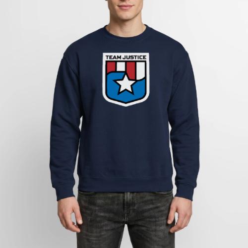 Team Justice Shield Logo white border - Unisex Crewneck Sweatshirt