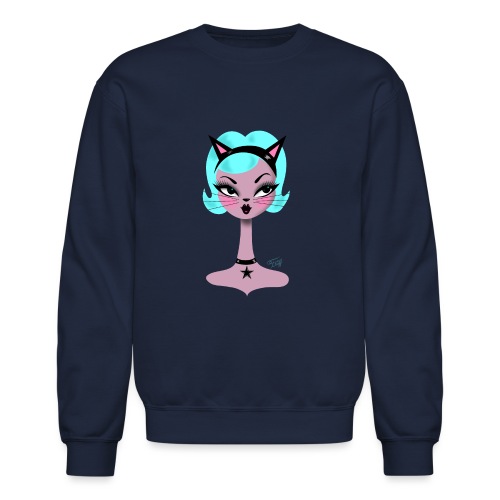 Cat Girl Spooky Doll - Unisex Crewneck Sweatshirt