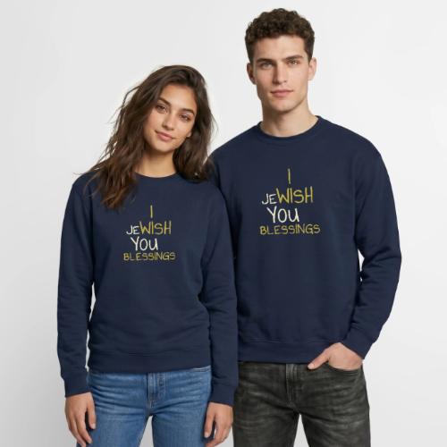 JeWISH You Blessings – Playful Word Art - Unisex Crewneck Sweatshirt