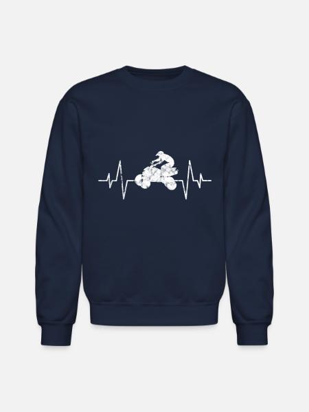 quad heartbeat - Unisex Crewneck Sweatshirt - navy