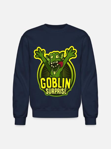 SURPRISED GOBLIN - Unisex Crewneck Sweatshirt - navy