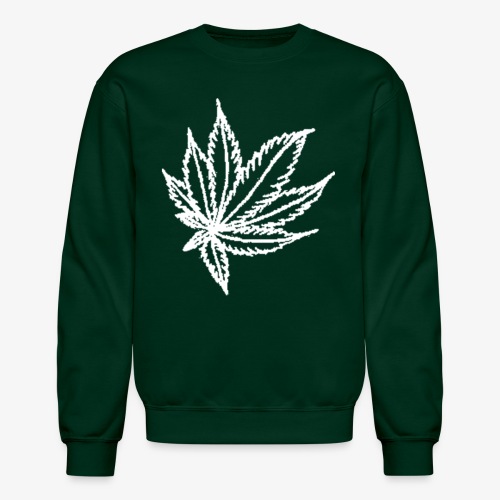 white leaf - Unisex Crewneck Sweatshirt