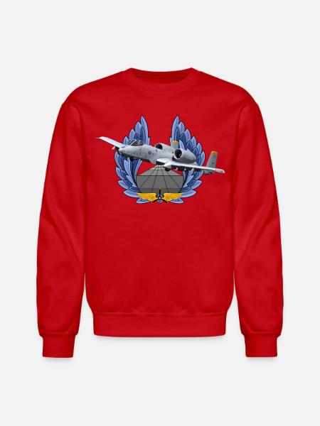 A-10 Thunderbolt - Unisex Crewneck Sweatshirt - red