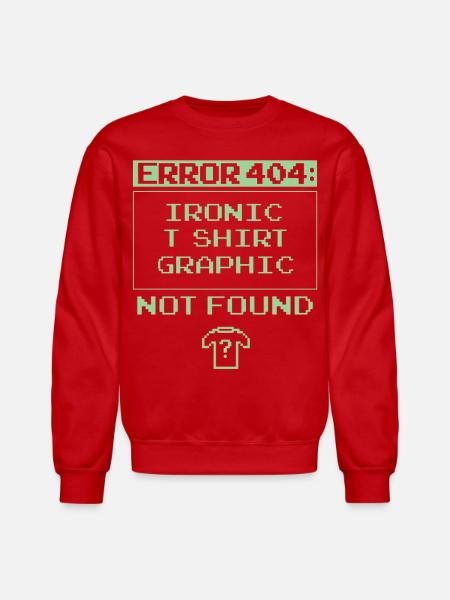 Error 404 - Unisex Crewneck Sweatshirt - red