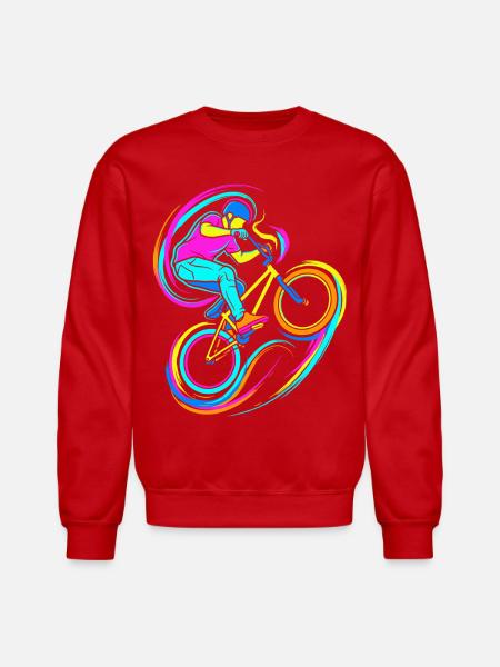 BMX Rider - Unisex Crewneck Sweatshirt - red