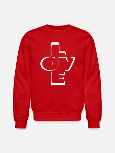 love together - Unisex Crewneck Sweatshirt - red