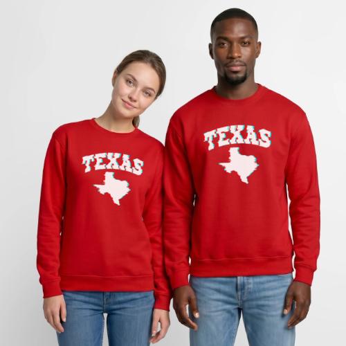 Glitchy Texas - Unisex Crewneck Sweatshirt