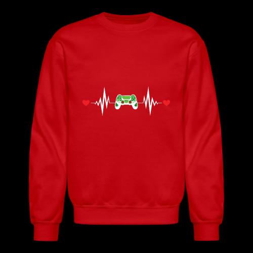 Gaming Heartbeat Controller - Unisex Crewneck Sweatshirt