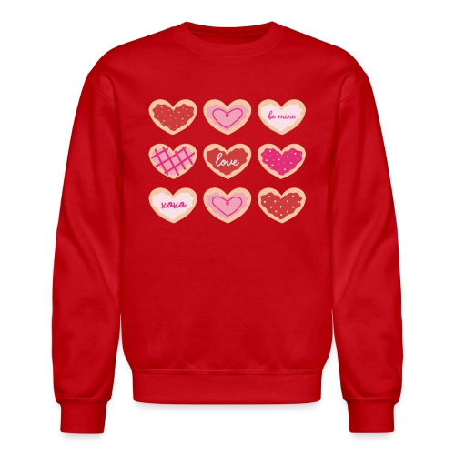 Valentine's Day Heart Cookies - Unisex Crewneck Sweatshirt
