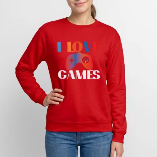 I Love Games Rainbow Controller - Unisex Crewneck Sweatshirt
