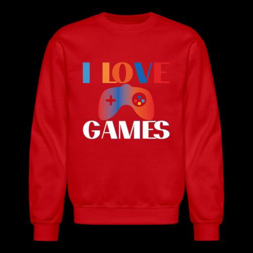 I Love Games Rainbow Controller - Unisex Crewneck Sweatshirt