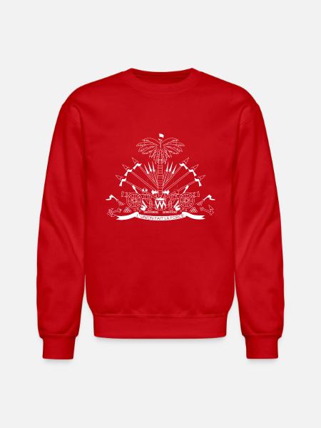 Haiti Coat of Arms - Unisex Crewneck Sweatshirt - red
