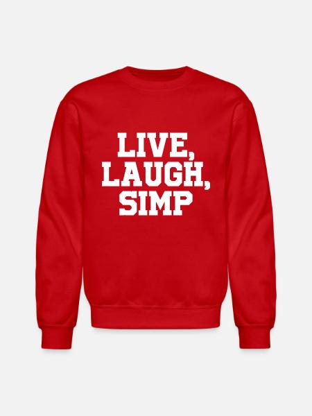 Live Laugh - Unisex Crewneck Sweatshirt - red