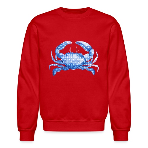 Coastal Living Blue Crab with South Carolina Flag - Unisex Crewneck Sweatshirt