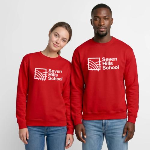 7HS logo white 2 - Unisex Crewneck Sweatshirt