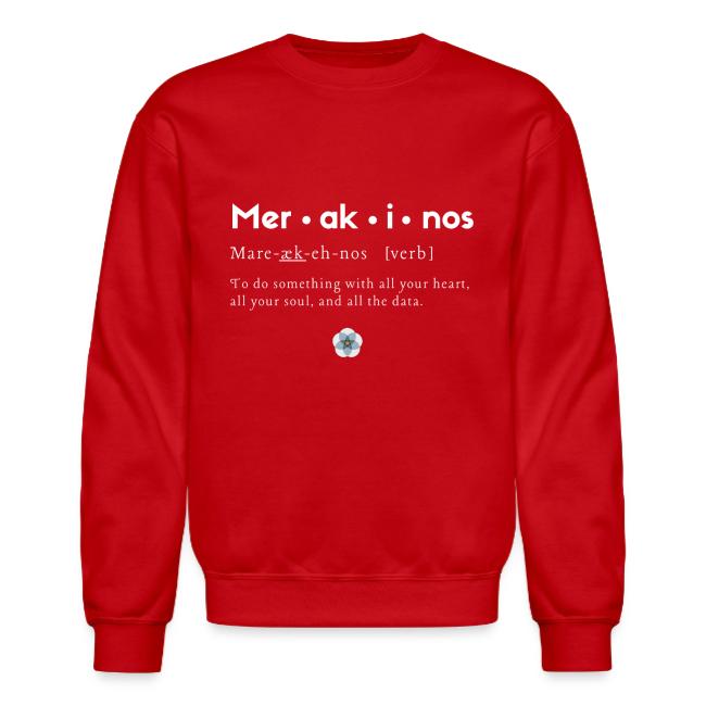 Merakinos definition with logo dark