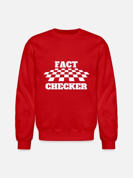 FACT CHECKER - Unisex Crewneck Sweatshirt - red